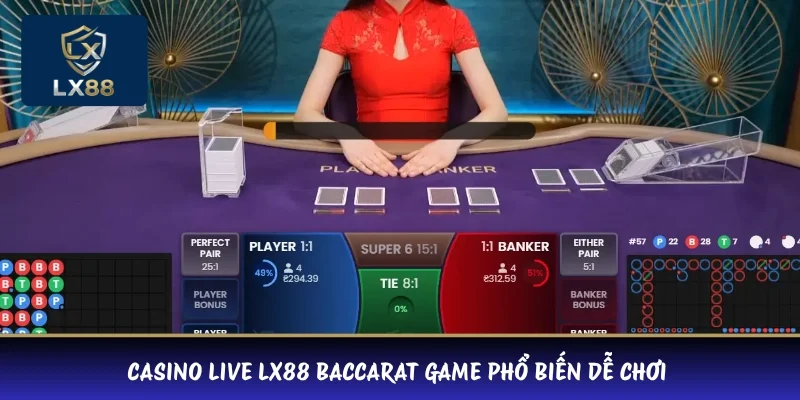 Casino Live LX88 Baccarat game phổ biến dễ chơi